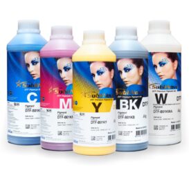 Tinta DTF Inktec, botellas de 1 kg y 250ml (Blanco + CMYK)