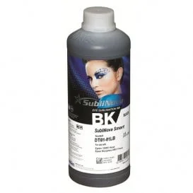 DTI SubliNova Smart, Tintas de sublimação para cabeçotes DX4 e DX5 | Garrafas de 1 litro - K (Preto)