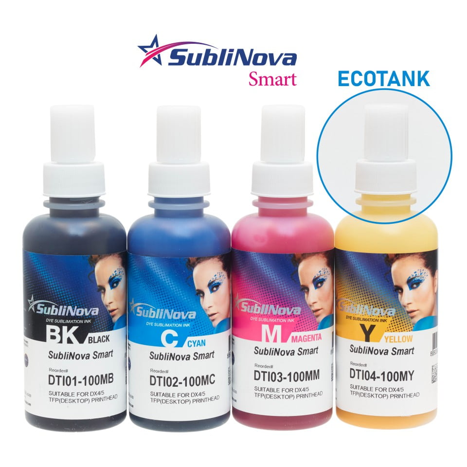 Tinta de sublimación SubliNova Smart - Packs de botellas de 100ml