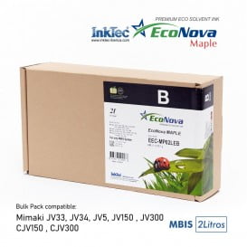 Tinta Mimaki SS21 y Mimaki BS4 compatible - EcoNova MAPLE Bolsa 2L eco-solvente - K (Negro)