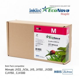 Tinta Mimaki SS21 y Mimaki BS4 compatible - EcoNova MAPLE Bolsa 2L eco-solvente - M (Magenta)