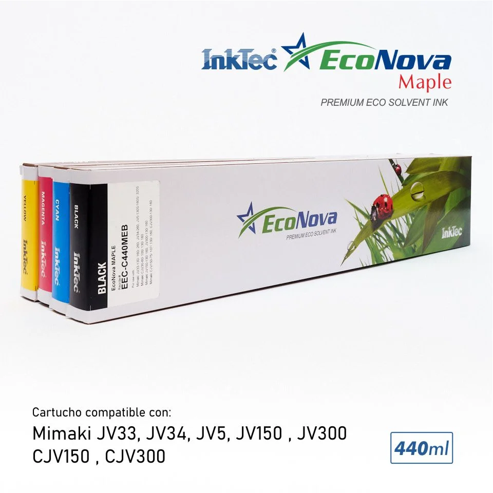EEC, cartuchos Mimaki SS21 compatíveis, 440ml - EcoNova MAPLE EcoSolvent Inks