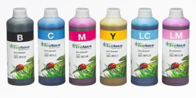 Tintas ecosolventes InkTec Econova Maple. Para Epson DX7, Rolan Eco-Sol Max 2 y Max 3. Botellas de litro en 6 colores
