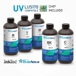 FR170 Mimaki LUS170 Tinta UV compatível com plotters Mimaki UCJV150 e UCJV300 - garrafa de 1L + Chip - luz ciano