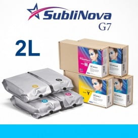 SubliNova G7, Tinta de sublimación compatible con Mimaki SB53 y SB54 - Bolsa 2L - C (Cian)