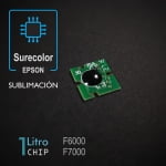 Chip compatible 1L para Epson Surecolor F6000, F7000, Sublimación - amarillo