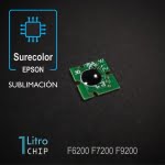 Chip 1L compatible con Epson Surecolor F6200, F7200, F9200 Sublimación - negro