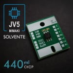 Chip compatible con plóters Mimaki JV5 de tinta solvente - negro