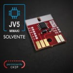 Chip permanente compatible con plóters Mimaki JV5, Solvente - negro