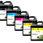 EconNova MK, Tinta mild-solvent para Konica, Starfire y Seiko | Botella 5 litros - negro