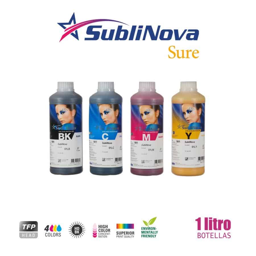 Tinta de sublimación SubliNova Smart de InkTec, botellas de 100 ml